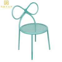 Simple lounge Home study kids metal iron stackable chairs for children party and wedding chair