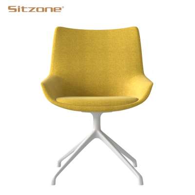 Custom design modern fabric upholstery swivel leisure office meeting arm chair