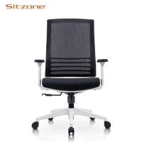 White nylon frame executive vip ergo middle mesh back office desk chair