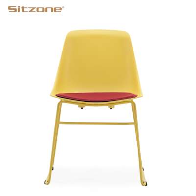 Cheap price modern comfortable stastackable plastic leisure training chairs